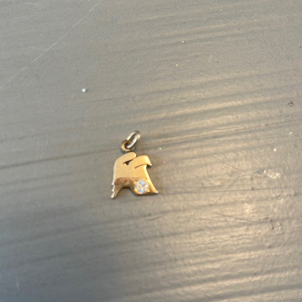 Diamond gold filled eagle charm